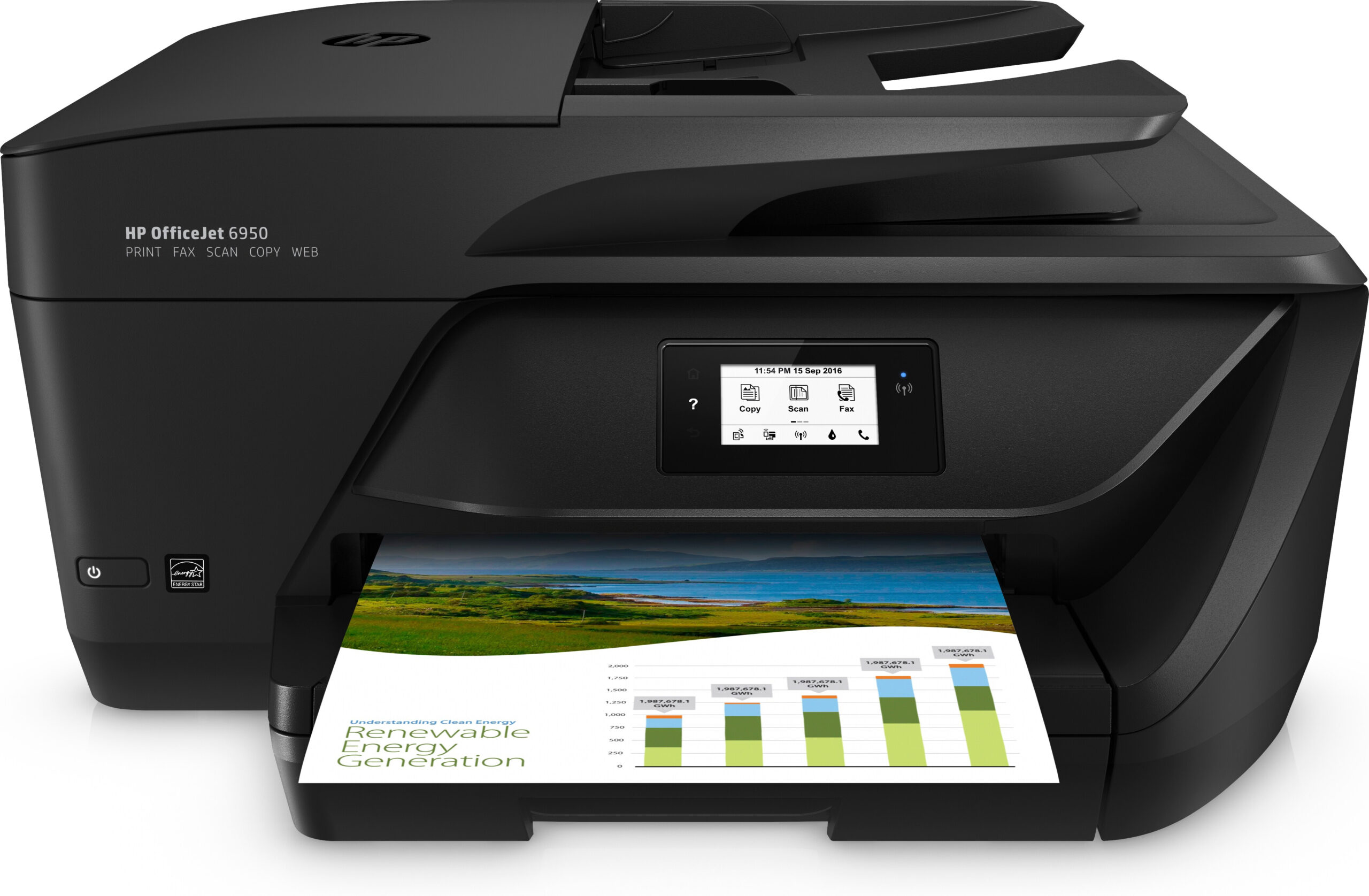 HP OfficeJet Urządzenie wielofunkcyjne 6950, W kolorze, Drukarka do Drukowanie, kopiowanie, skanowanie, faksowanie
