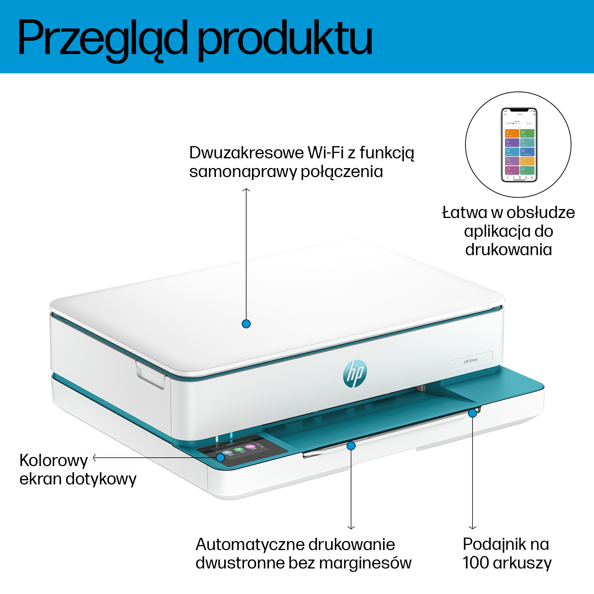 HP Envy 6122E (714L9B) - Urządzenie Wielofunkcyjne Atramentowe - obrazek 3