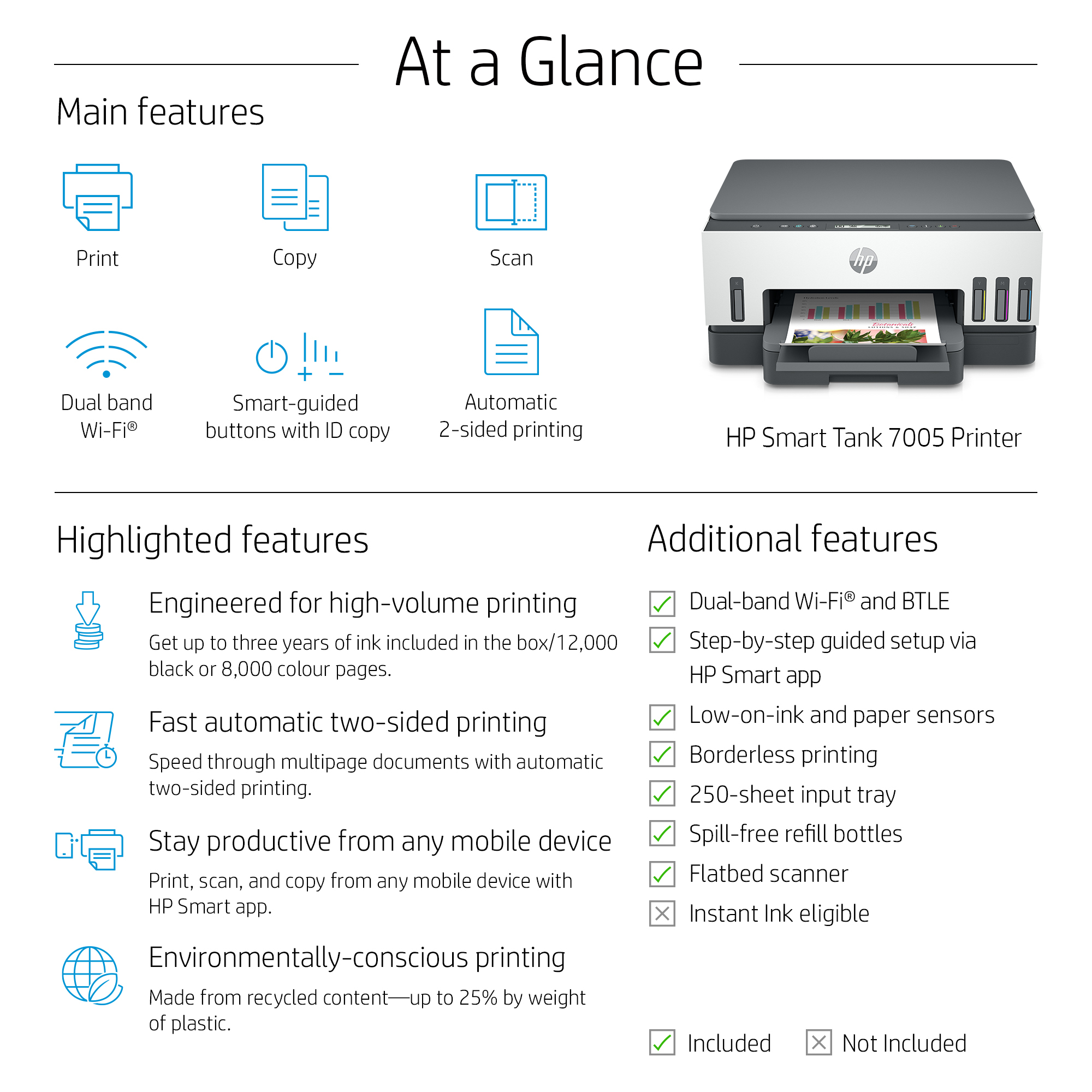HP Smart Tank 7005 All-in-One - Drukarka atramentowa z Wi-Fi - obrazek 5