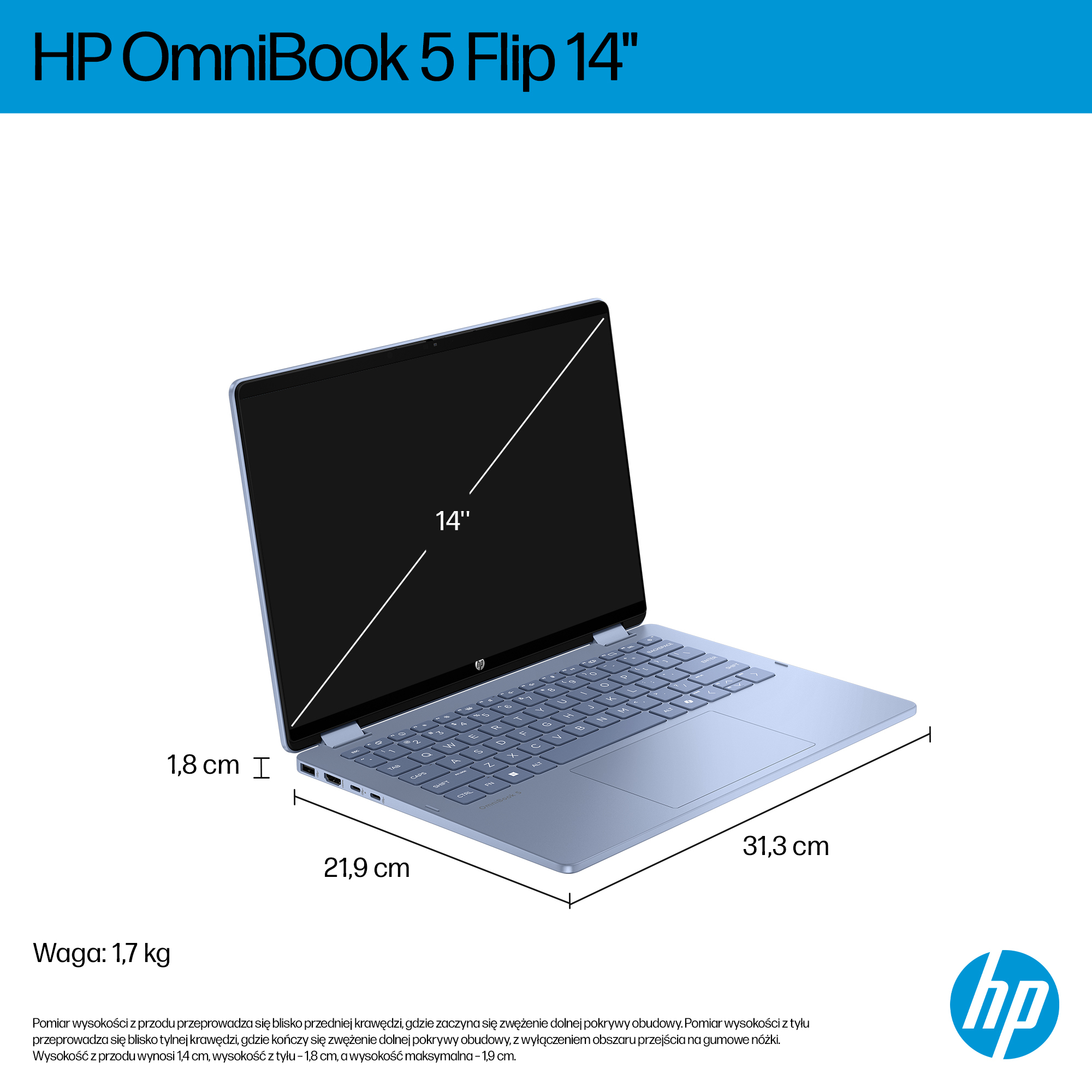 HP OmniBook 5 Flip - Core 7 150U | 14" OLED 2K Dotyk - obrazek 5