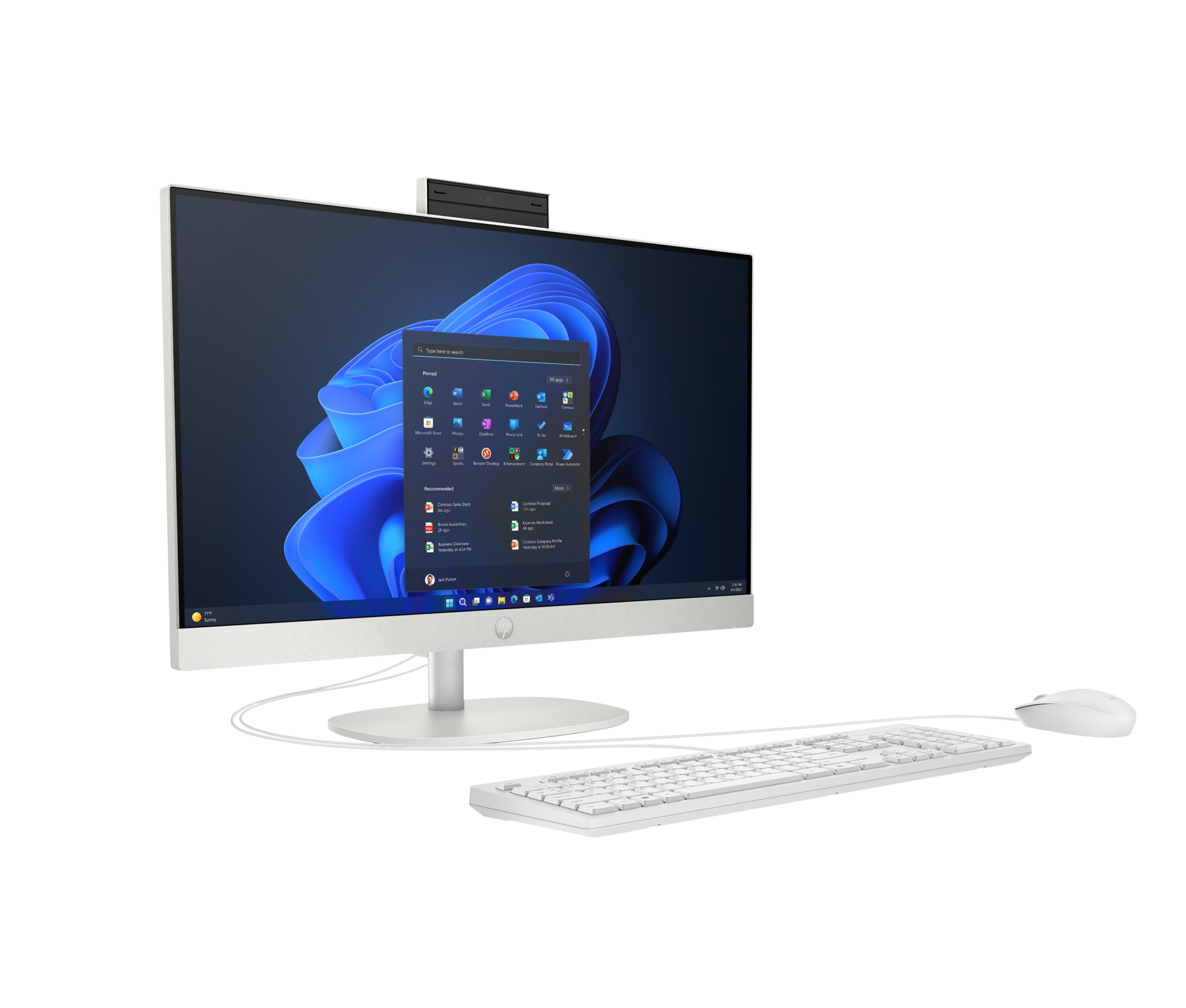 HP ProOne 240 G10 AIO i5-1335U 23.8"FHD 16GB DDR4 SSD512 W11Pro White 3Y OnSite - obrazek 2