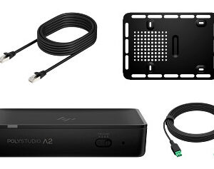 HP Poly Studio A2 Audio Bridge w/ CAT6A and Mic Extension Cable and Mounting Plate TAA Czarny