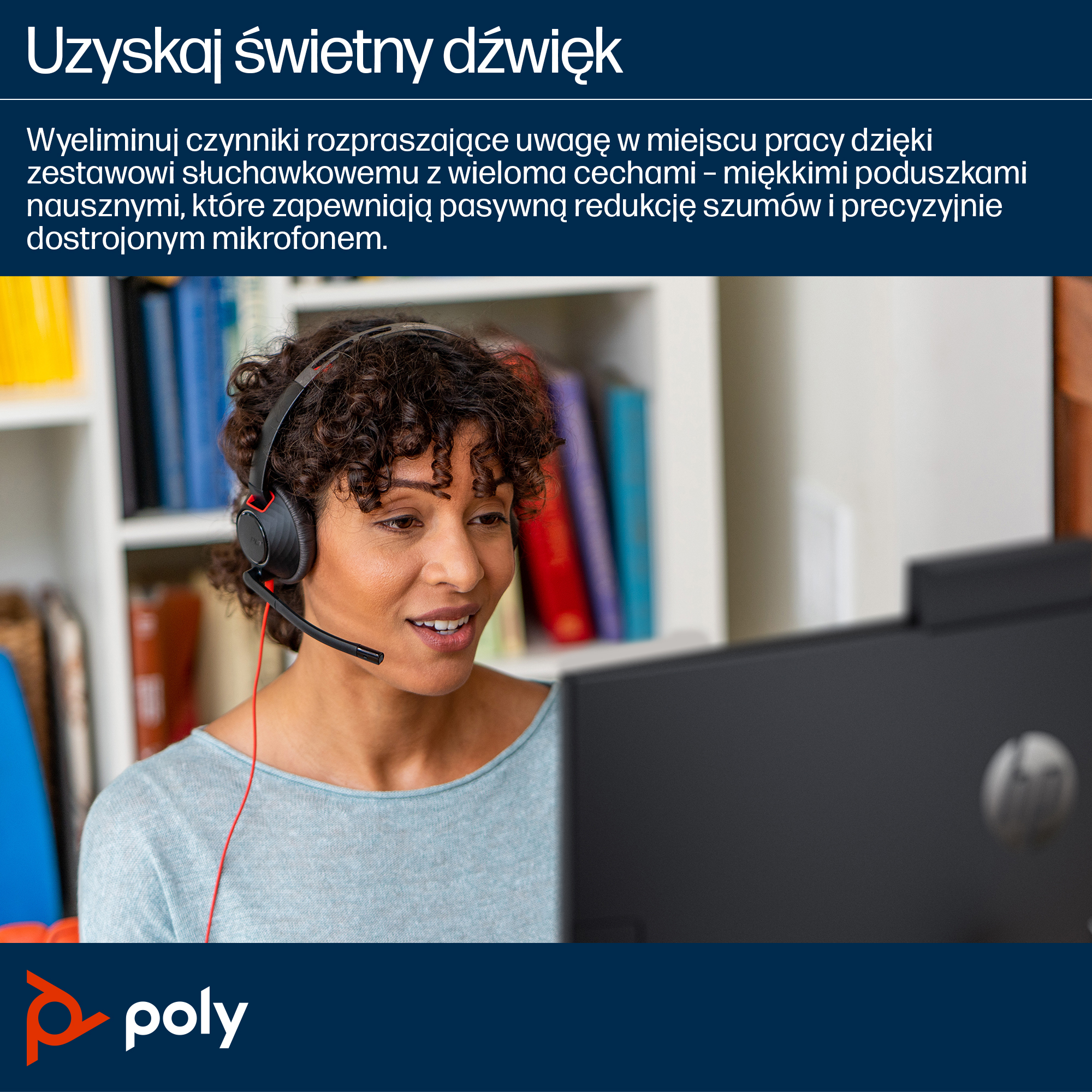 HP Blackwire 5220 Stereo USB-C Headset - Certyfikacja UC - obrazek 3