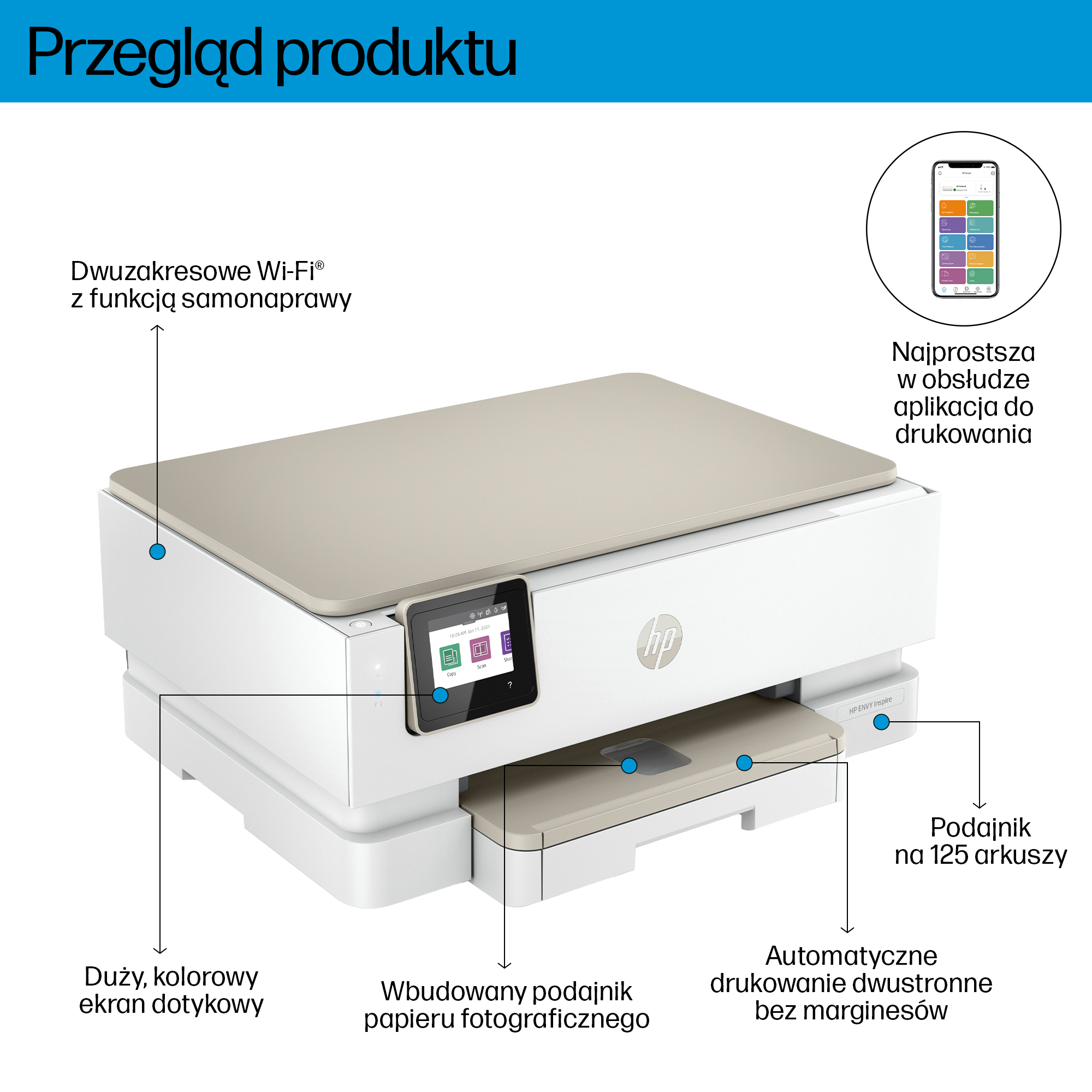 HP ENVY Inspire 7220e - Urządzenie wielofunkcyjne do domu - obrazek 5
