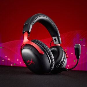 HyperX Cloud III Wireless – bezprzewodowy zestaw słuchawkowy do gier (czarno-czerwony)