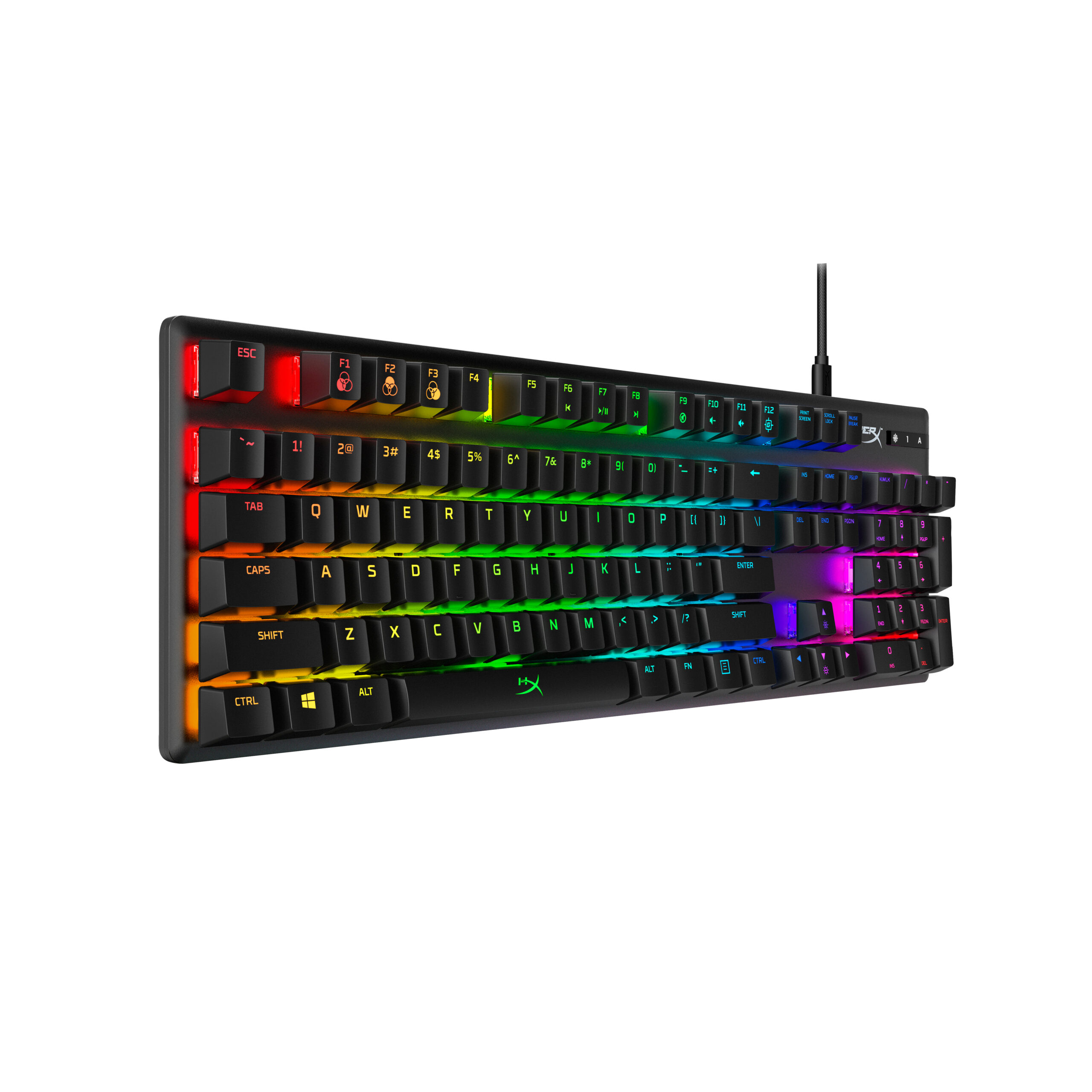 HyperX Alloy Origins – klawiatura mechaniczna do gier – HX Aqua (układ USA) - obrazek 2