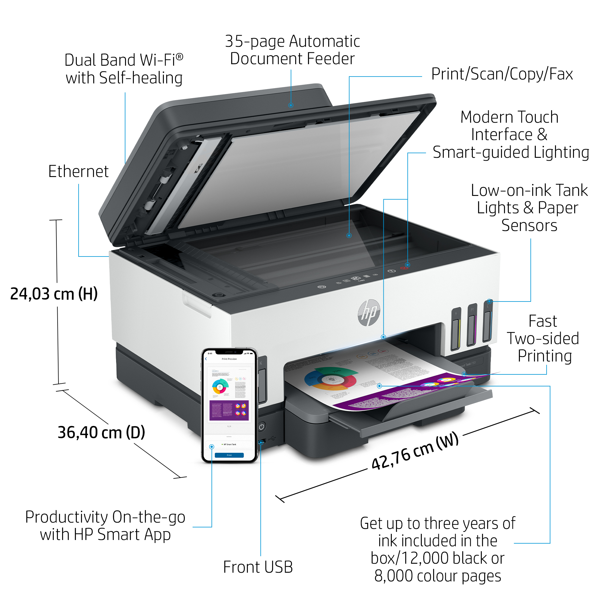HP Smart Tank 7605 All-in-One - obrazek 5