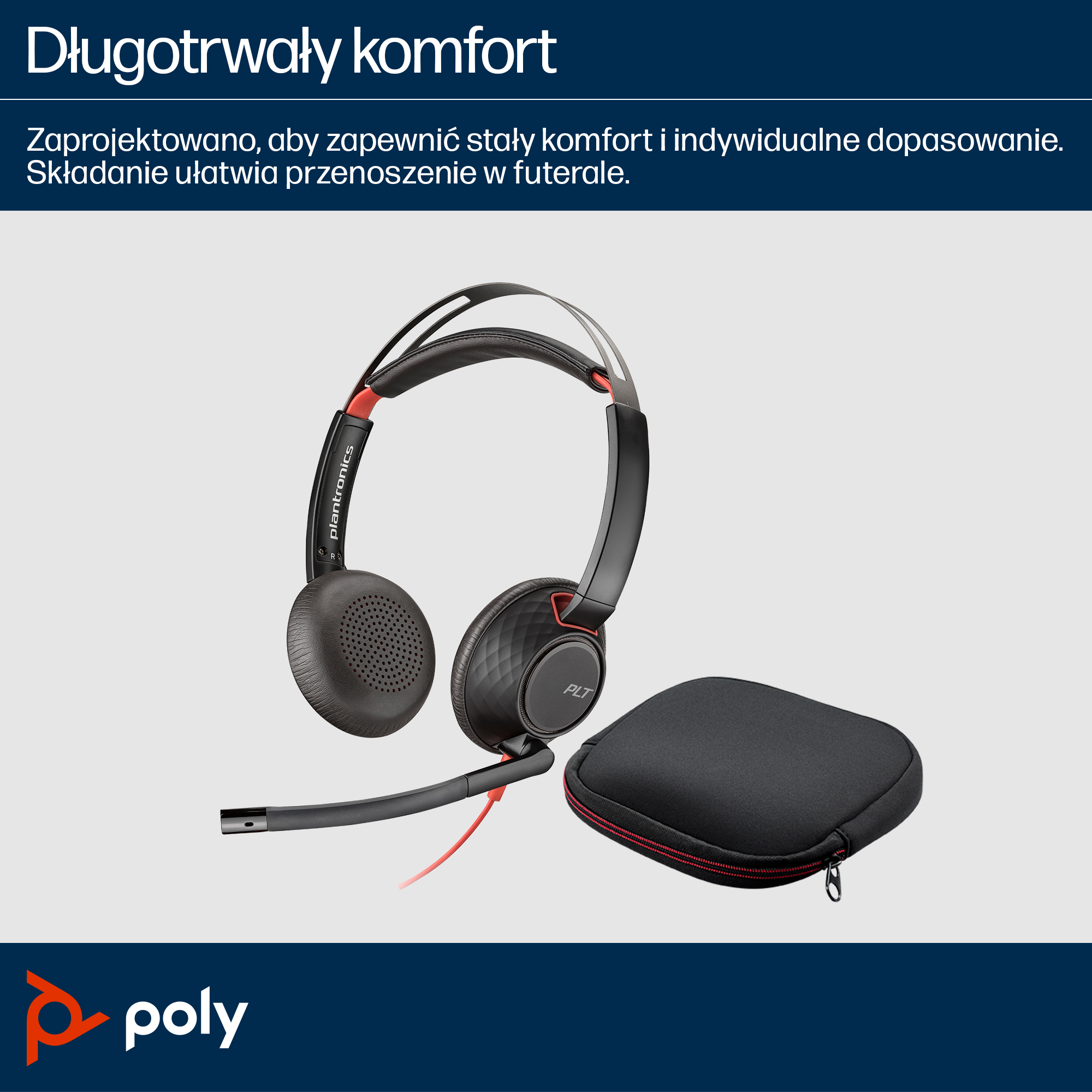 HP Blackwire 5220 Stereo USB-C Headset - Certyfikacja UC - obrazek 2