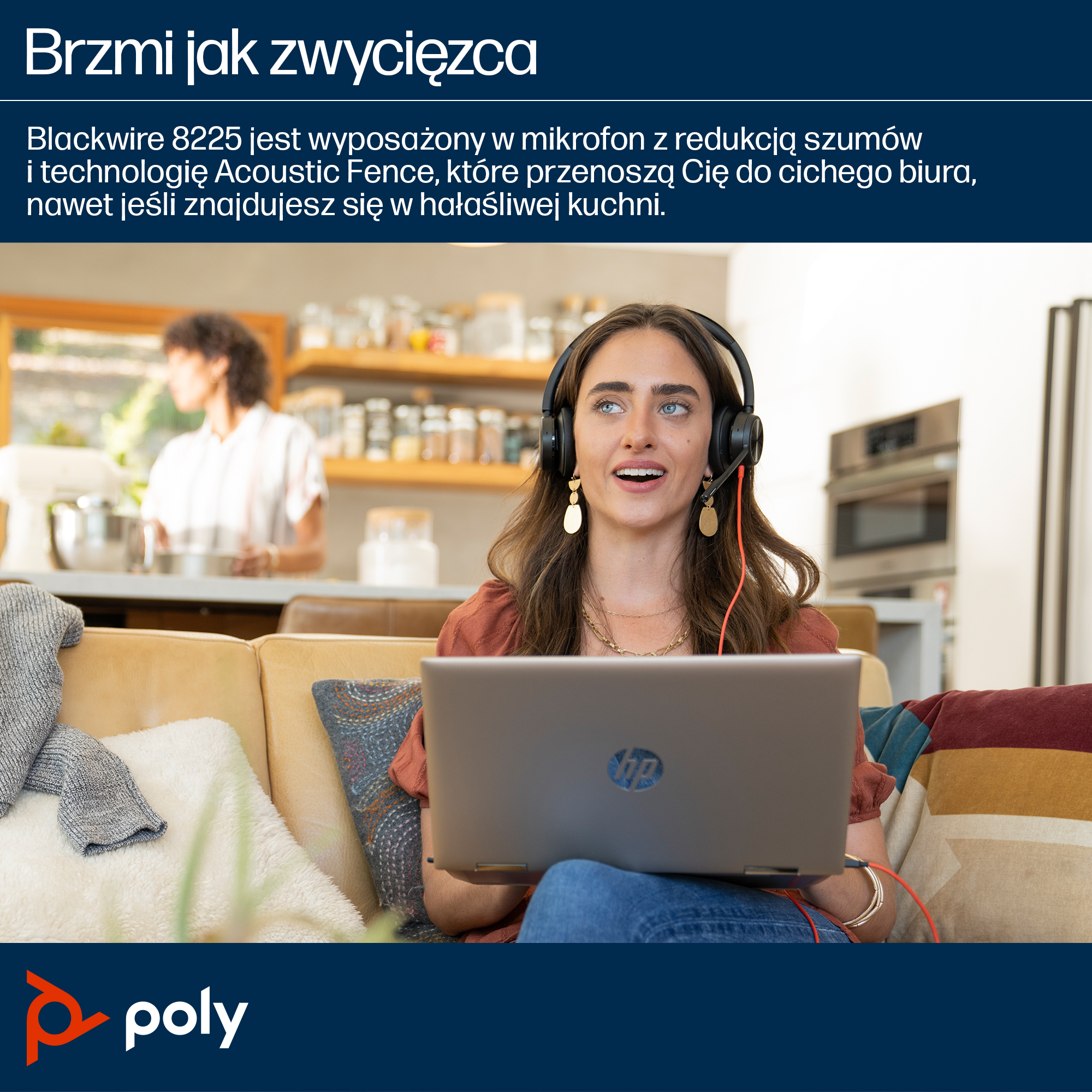 HP Poly Blackwire 8225 USB-C/A - Przewodowy zestaw słuchawkowy - obrazek 2