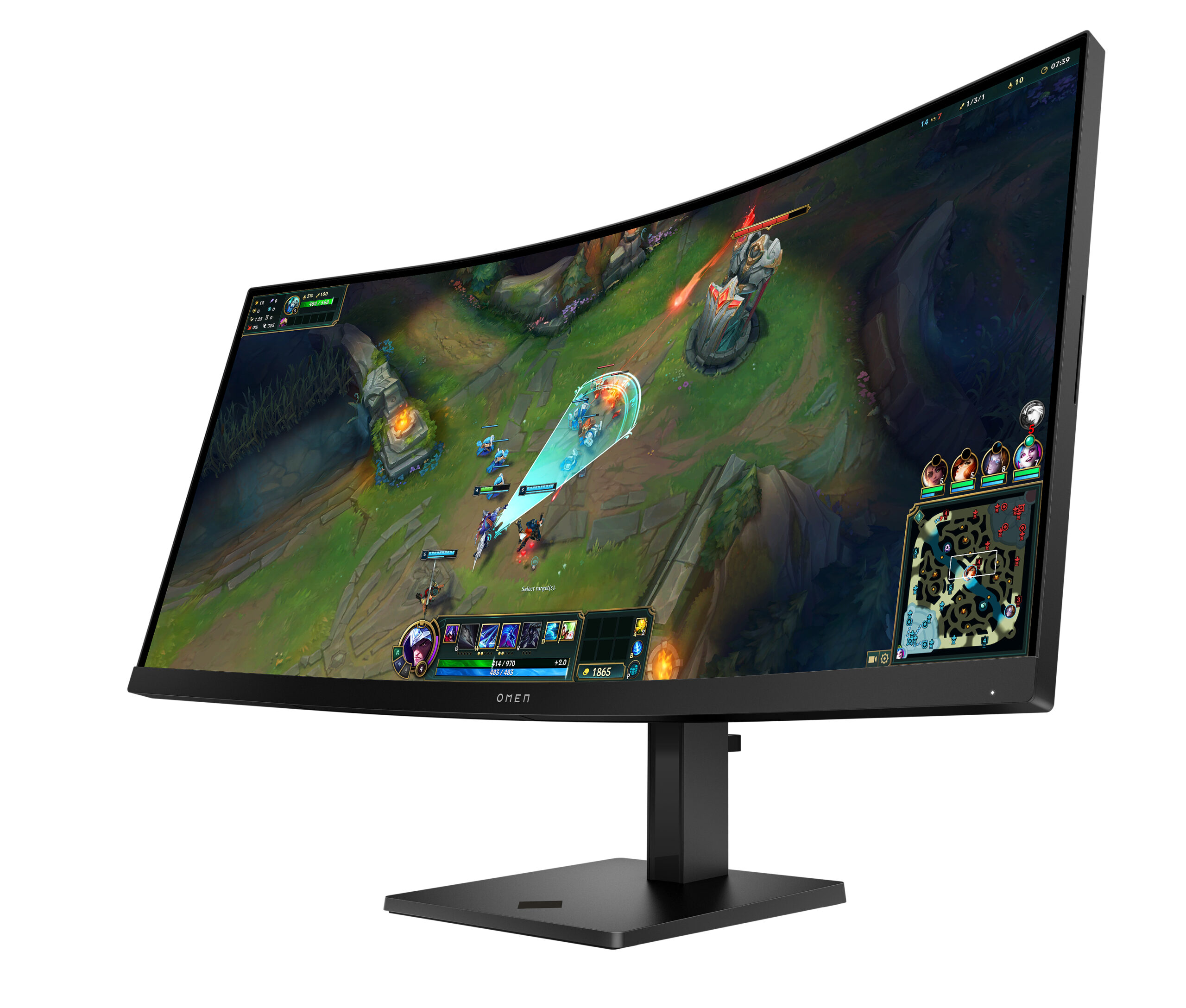 HP OMEN LCD 34c G2 curved VA 34 86,4 cm WQHD 3440x1440 1ms 185 Hz 400 nits2xHDMIDPVESA monitor komputerowy 86,4 cm (34") 3440 x 1440 px Wide Quad HD Czarny - obrazek 3