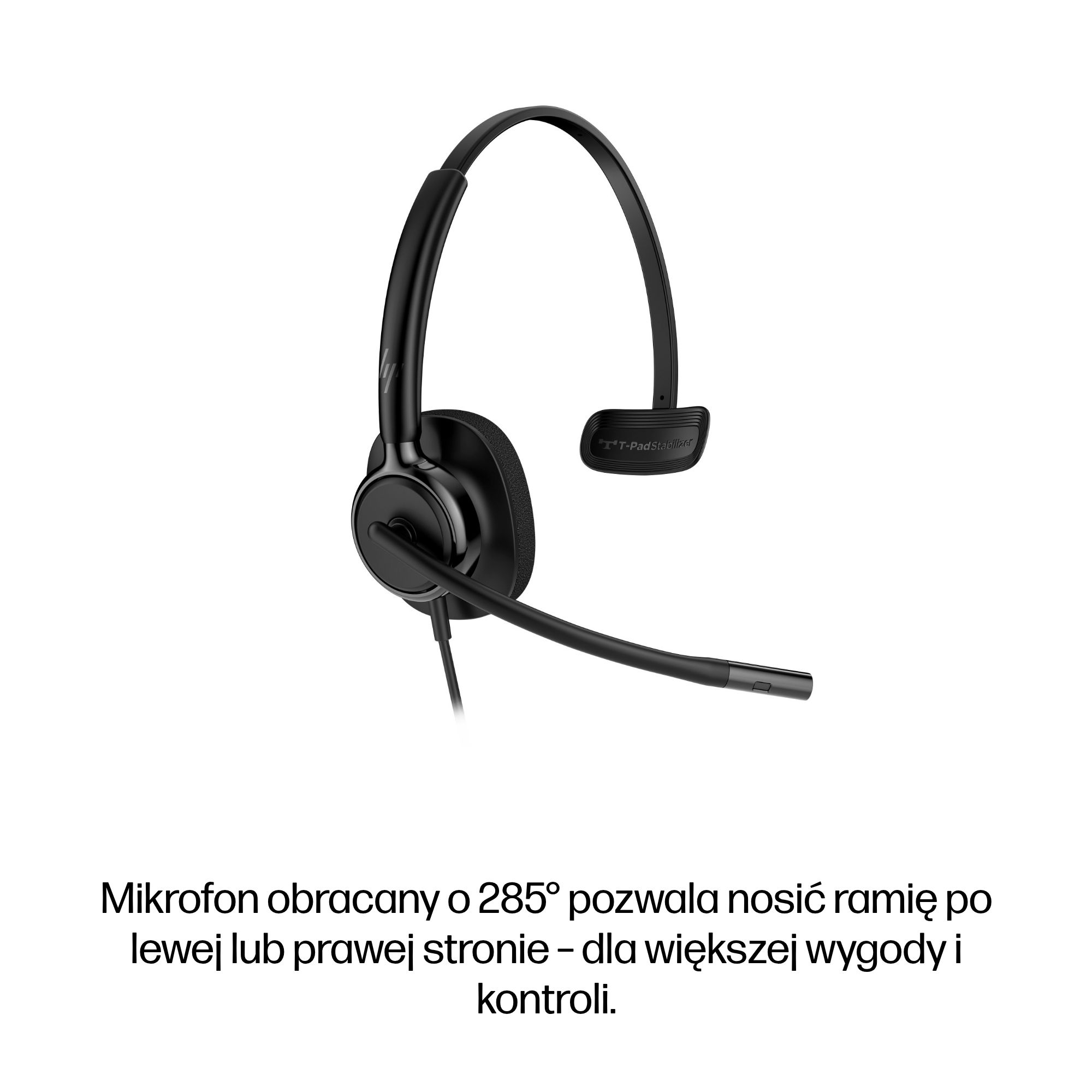 HP Poly Mission 415 Monaural/USB Wired Headset Classic (Bulk) - Z redukcją szumów AI - obrazek 5