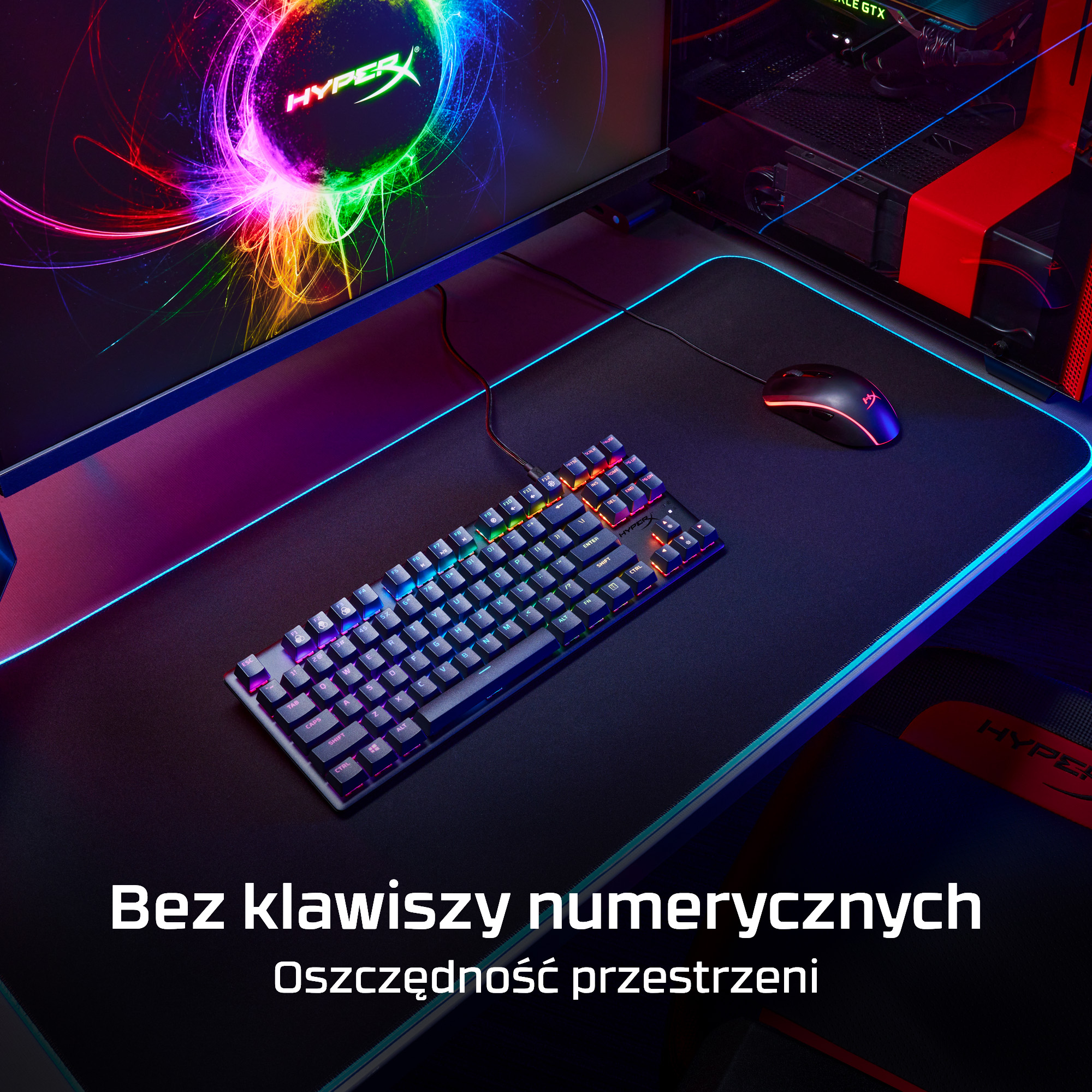 HyperX Alloy Origins Core PBT HX Blue Gaming Keyboard - obrazek 4
