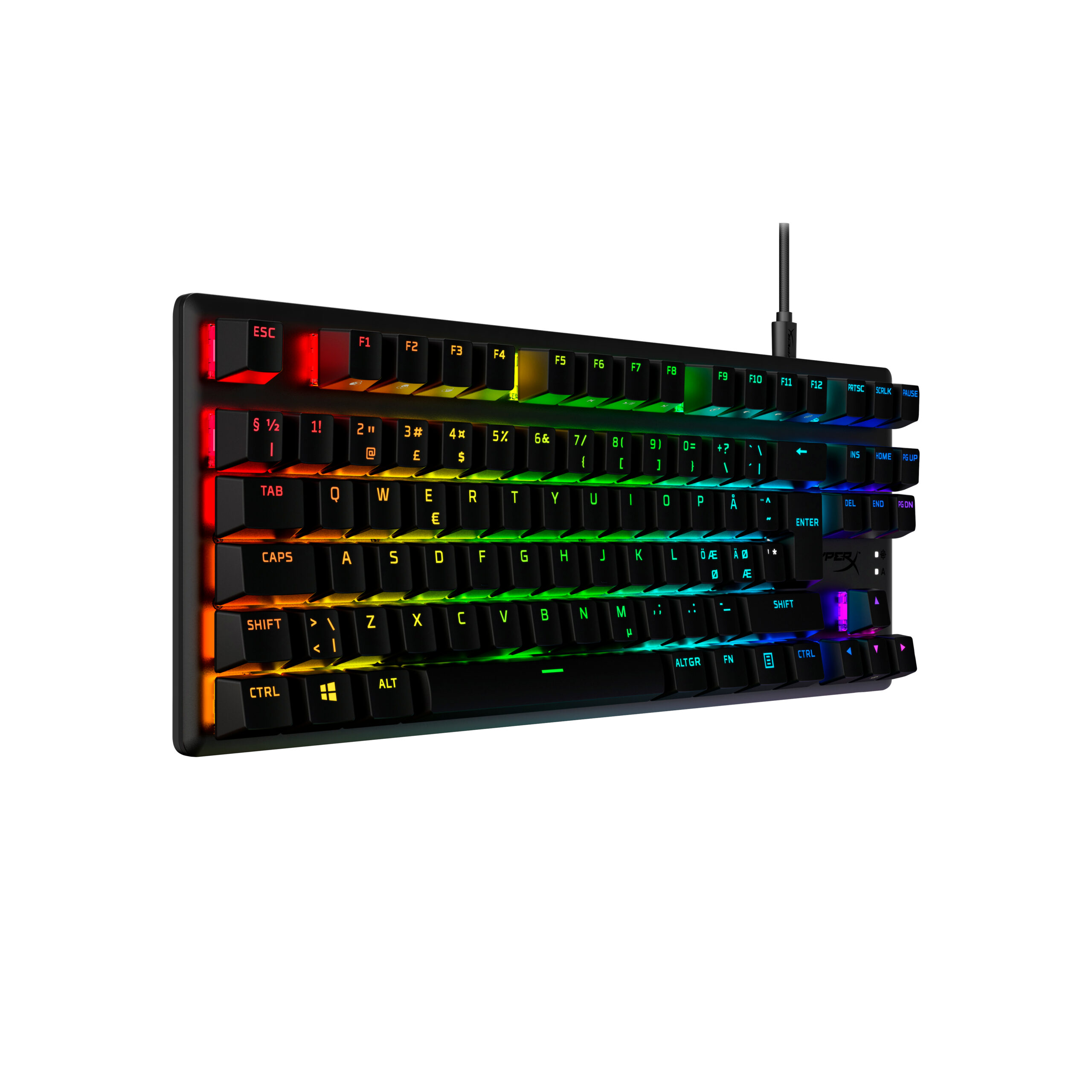 HyperX Alloy Origins Core PBT HX Aqua – mechaniczna klawiatura dla graczy