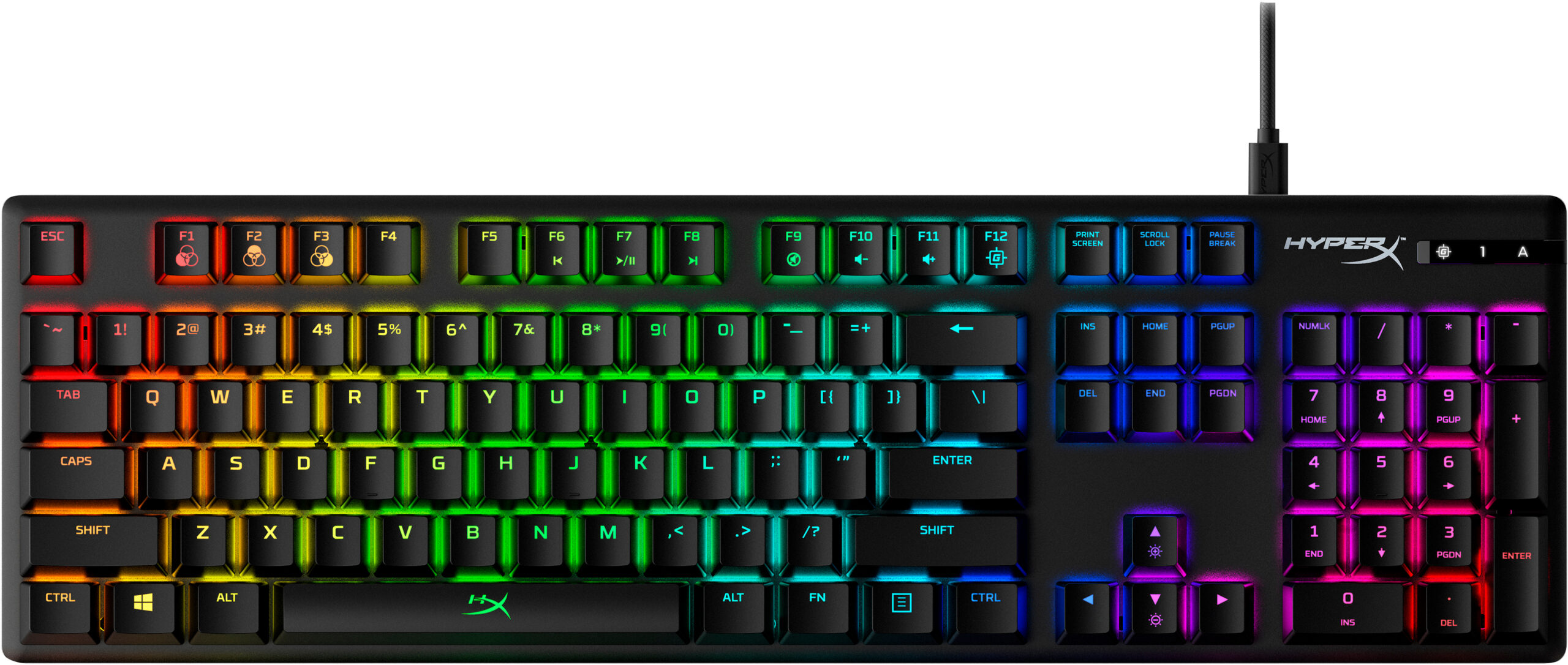 HyperX Alloy Origins – klawiatura mechaniczna do gier – HX Aqua (układ USA)