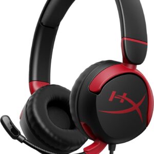 HyperX Cloud Mini słuchawki przewodowe z mikrofonem, minijack 3,5mm, czarno-czerwone