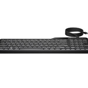 Klawiatura HP 400 Backlit przewodowa 96% podświetlana czarna