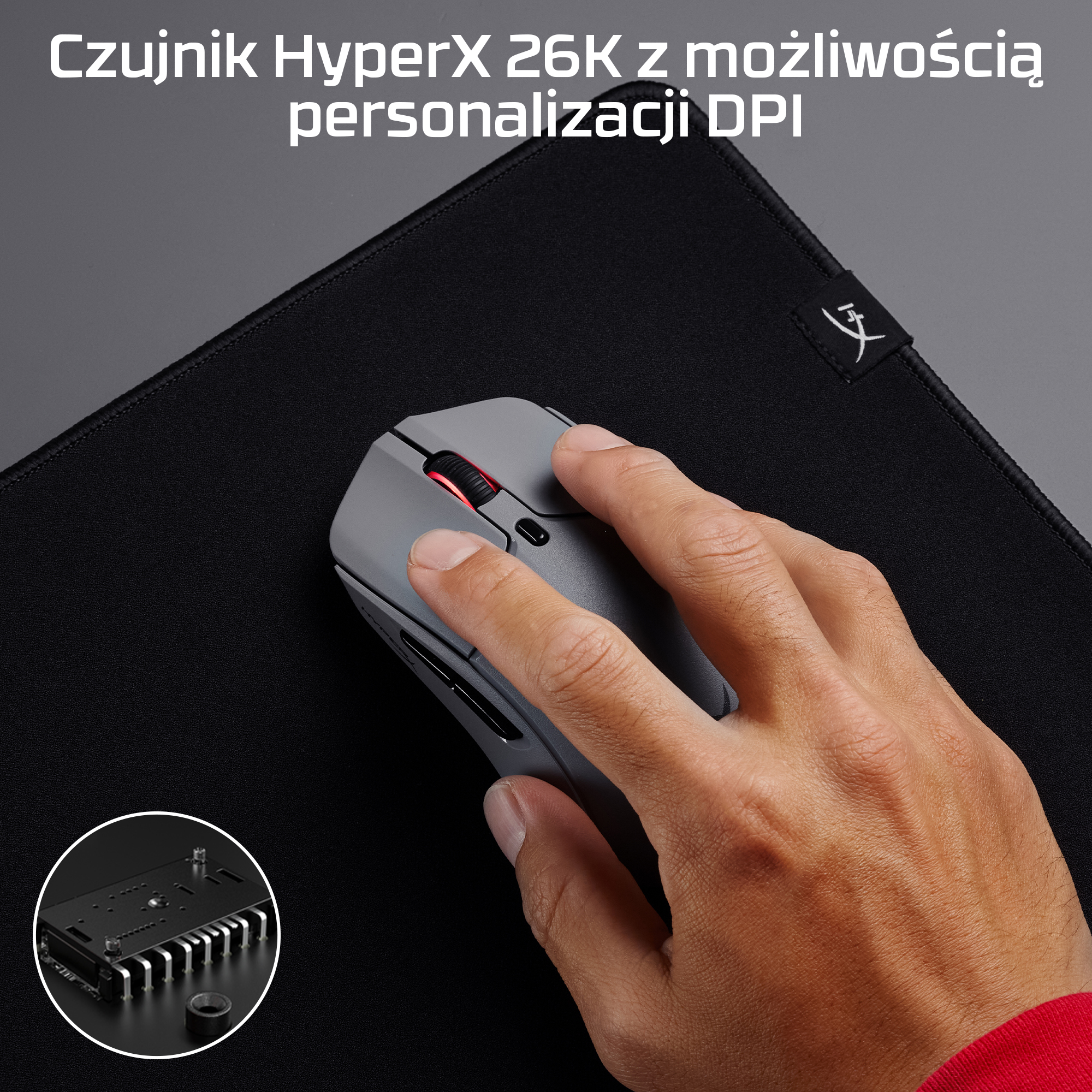 HP HyperX Pulsefire Haste 2 Pro 4K Wireless Gaming Mouse Black - obrazek 5