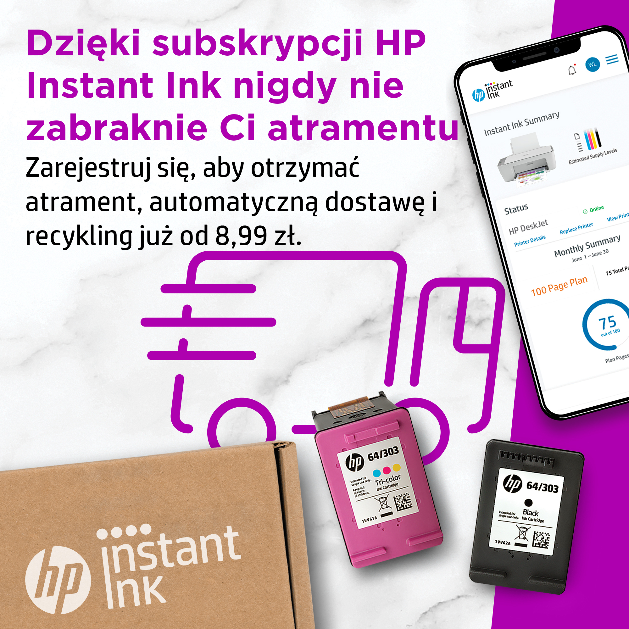 HP DeskJet 2720e Bezprzewodowe All-in-One W kolorze Drukarka, Instant Ink; Kopiarka, skaner - obrazek 4
