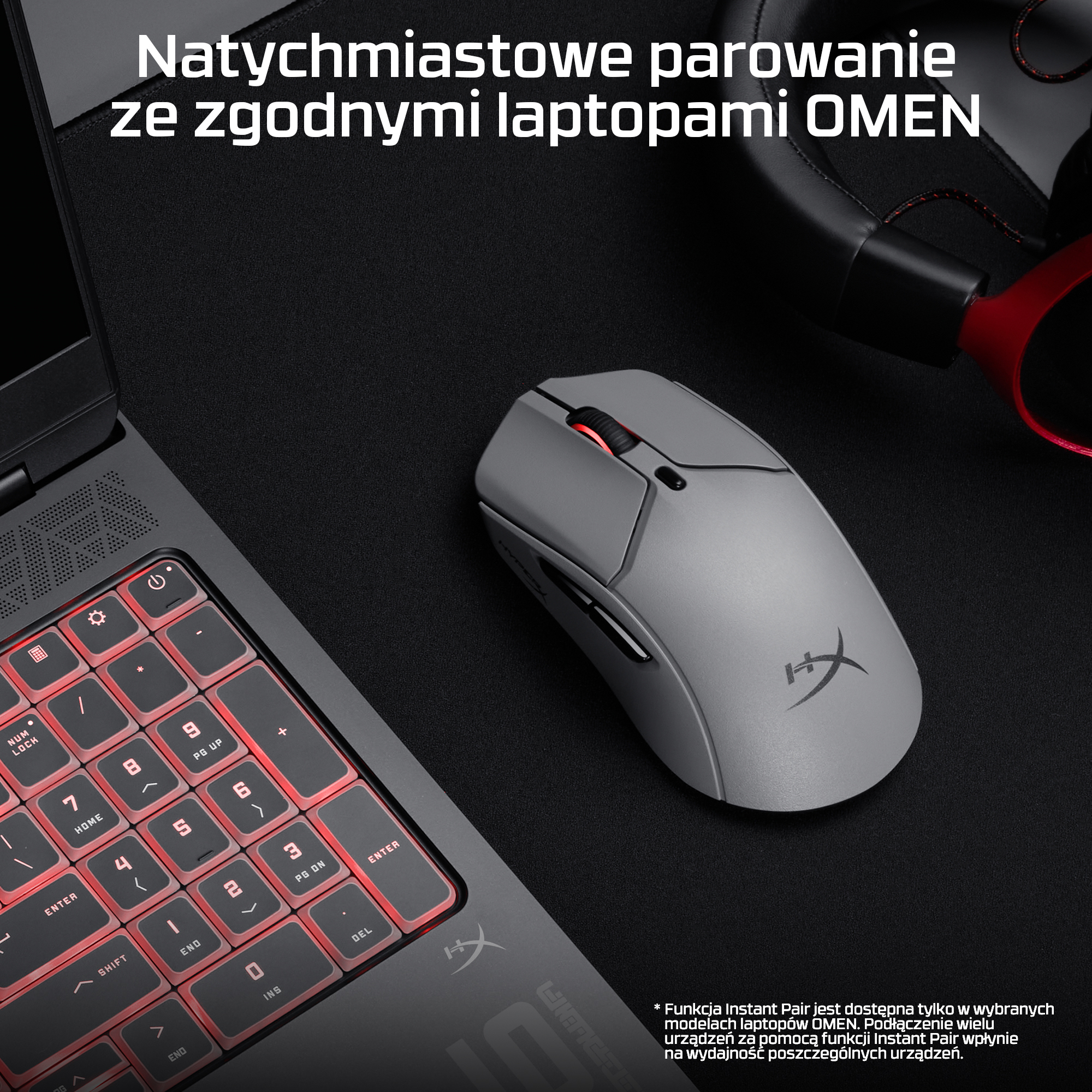HP HyperX Pulsefire Haste 2 Pro 4K Wireless Gaming Mouse Black - obrazek 2