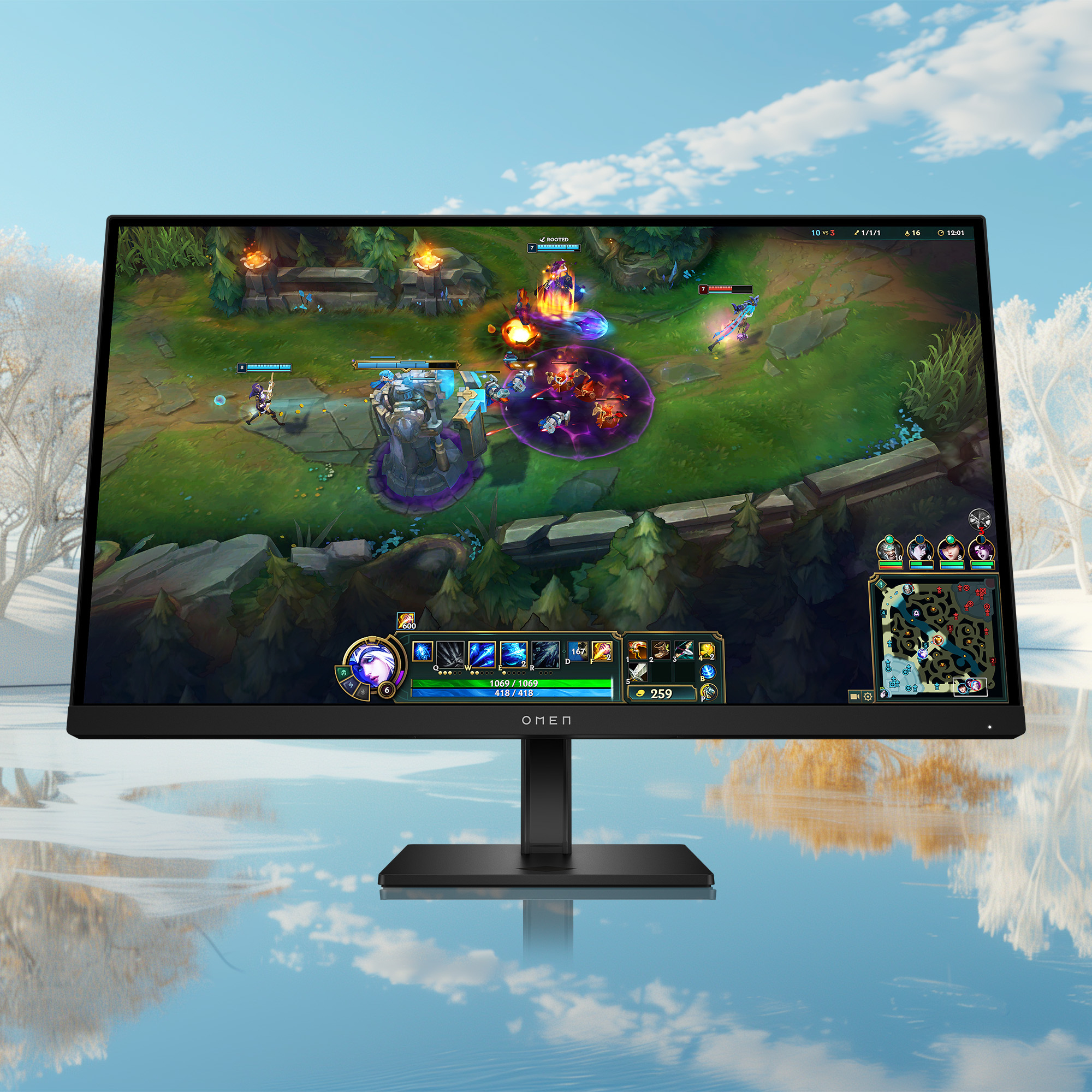 HP OMEN AV4K1E9#ABB monitor komputerowy 68,6 cm (27") 1920 x 1080 px Full HD LCD Czarny - obrazek 4