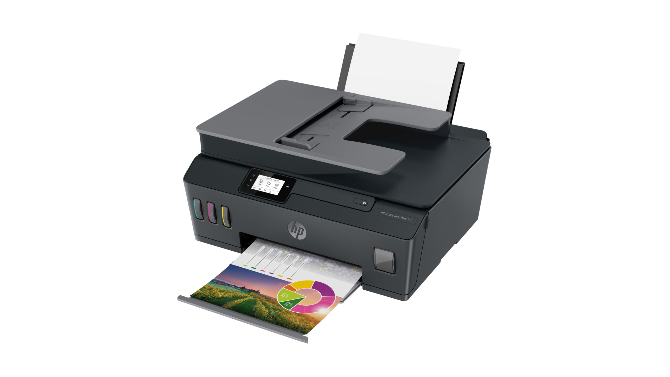 HP Smart Tank Plus 570 Wireless All-in-One Color Printer, Copier, Scanner - obrazek 3