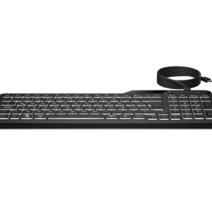 Klawiatura HP 400 Backlit przewodowa 96% podświetlana czarna